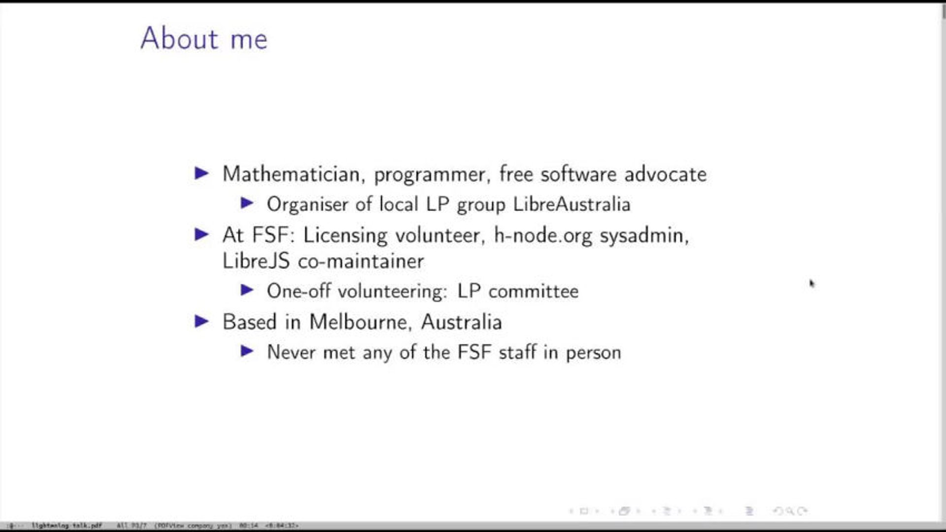 Lightning Talks