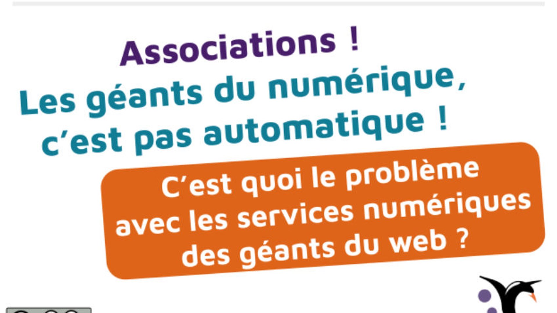 Webinaire « Associations, c'est quoi le problème avec les services numériques des géants du web ? »