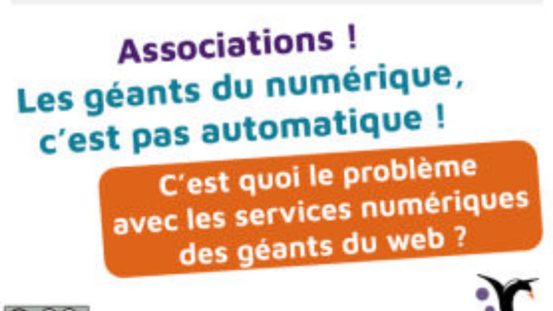 Webinaire « Associations, c'est quoi le problème avec les services numériques des géants du web ? »