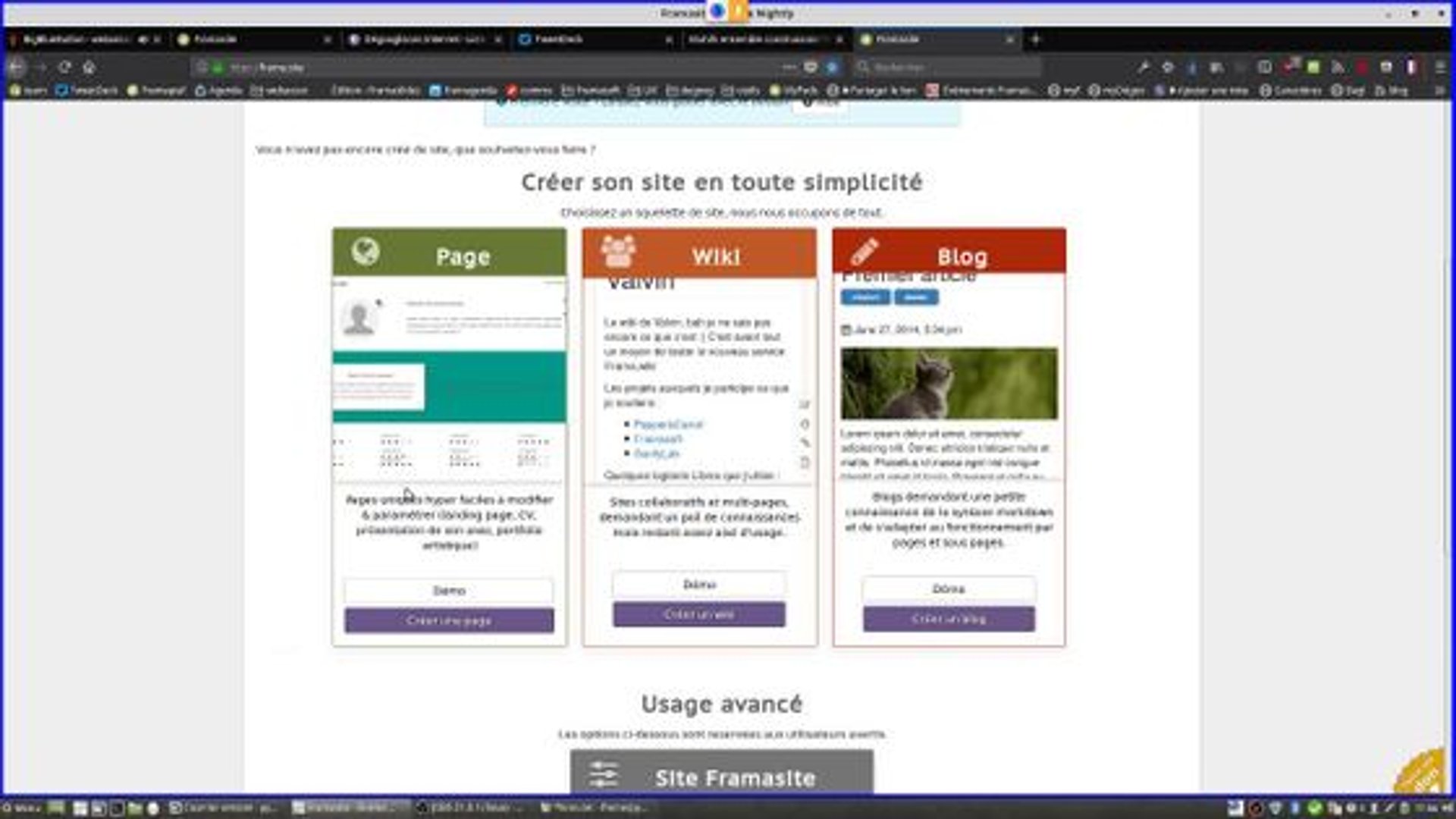 Webinaire Webassoc - Pages frama.site
