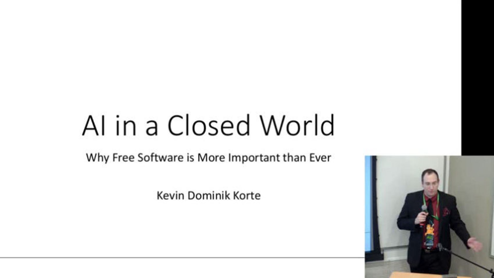 AI in a closing world